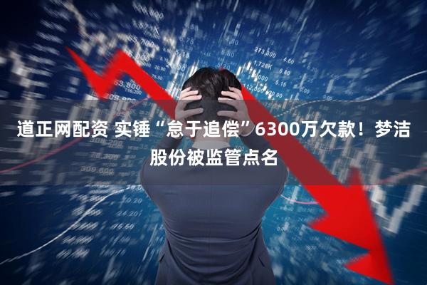 道正网配资 实锤“怠于追偿”6300万欠款！梦洁股份被监管点名
