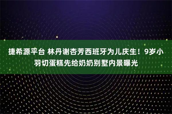 捷希源平台 林丹谢杏芳西班牙为儿庆生！9岁小羽切蛋糕先给奶奶别墅内景曝光